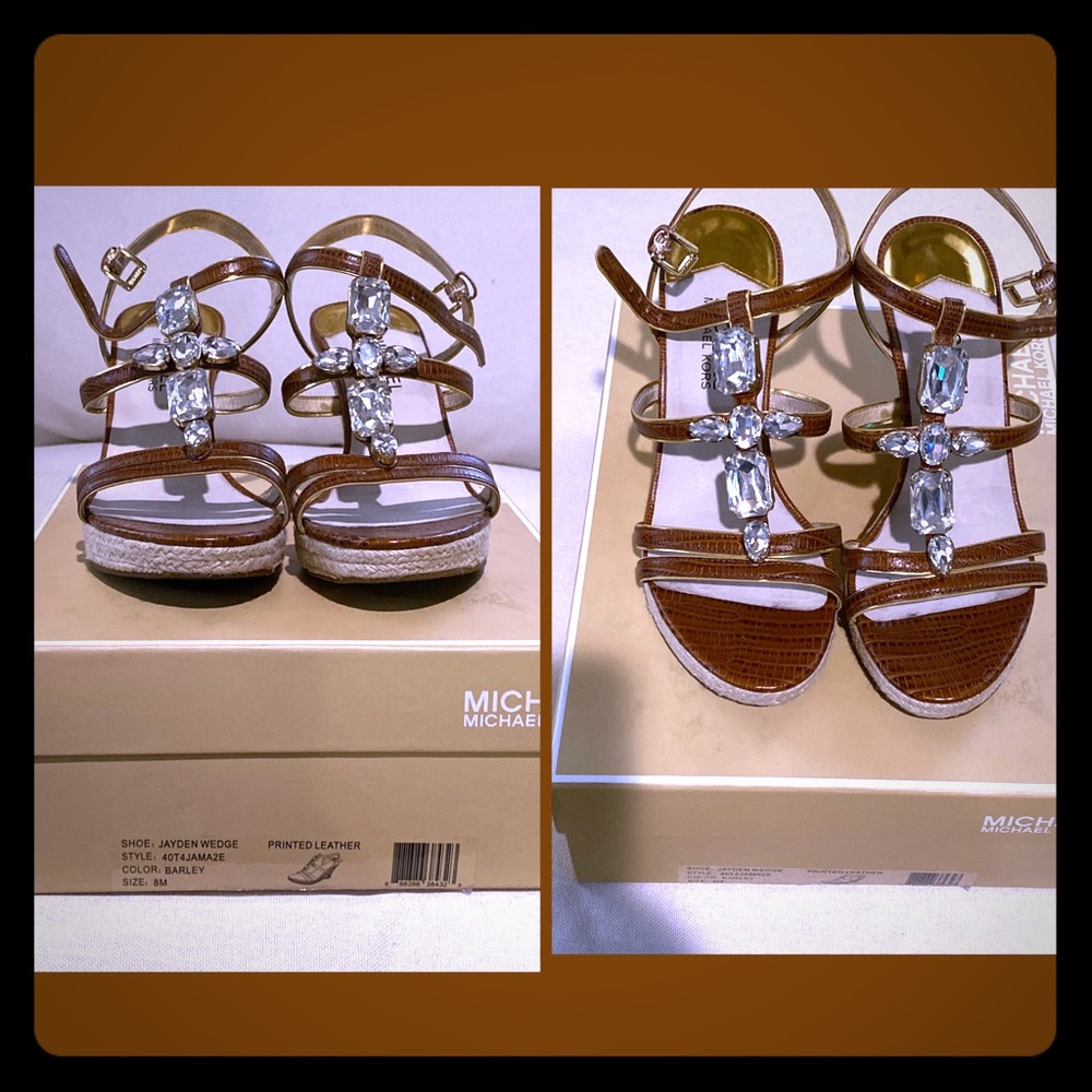 Michael Kors Jayden Wedge barley leather